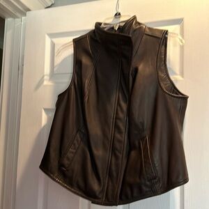 Supple and soft Liz Claiborne leather vest 1X